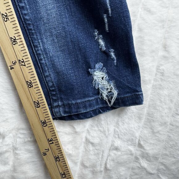 Ron Tomson Logo Graphic Distressed Jeans Men 34x30 Slim Straight Stretch Luxury - Picture 5 of 16